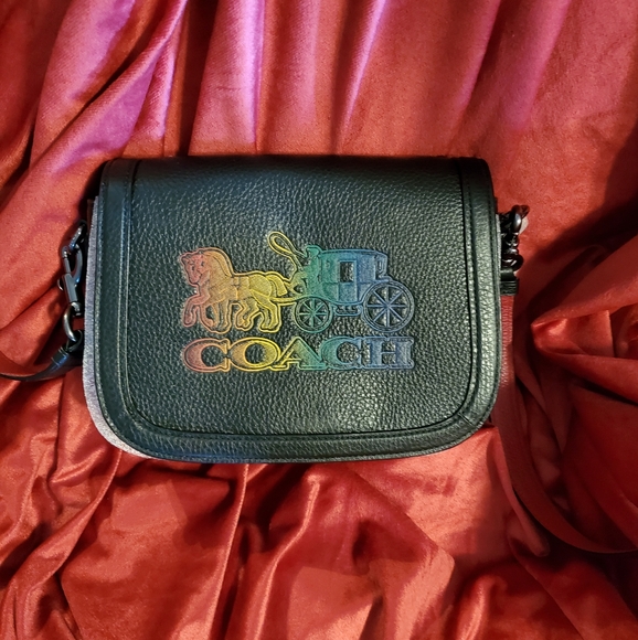 New COACH Saddlebag Crossbody w/ Horse Carriage ❤🧡💛💚💙💜 - Picture 5 of 16